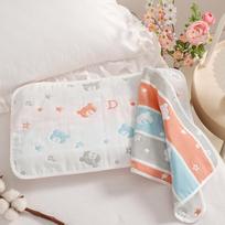 Pure Cotton Six-Layer Gauze Sweat-Absorbent Pillowcase for Adults and Kids, Class A Quality 70*50cm - Six-Layer Gauze All Seasons