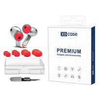 XDcase 4 Pairs Replacement Memory Foam Ear Tips Kit, XS/S/M/L Size, Cleaning Brush Color Random For Galaxy Buds3 Pro / Buds4 Pro raudona