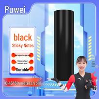 Powei Self-Adhesive PVC Decorative Film 0.45m x 50m Roll juoda