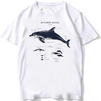 Whale Shark Anatomy Vintage TShirt Unisex Men Short Sleeve Hip Hop Beach Animal Style Boy Casual White Tees Funny S