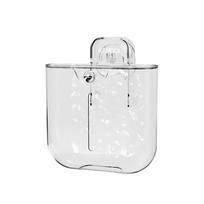 Transparent Suction Cup Cling Film Organizer Large Capacity Dustproof Plastic Wrap Storage Box Removable Wall-Mounted skaidri