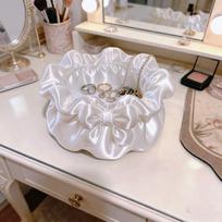 Petal-Shaped Bow Decorative Boxes 3D Printed Satin Finish Desktop Organizers Cute Sweet Desktop Storage for Jewelry & Stationery balta