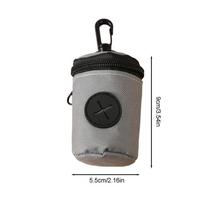 Dog Poop Bag Carrier Portable Pet Waste Bag Dispenser Luxury Stylish Dog Garbage Holder Dispensers pet Cleaning Supplies pilka spalva
