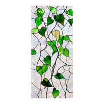 Window Privacy Film Decorative Window Static Cling Stained Glass Pattern Sticker Rainbow Sun J
