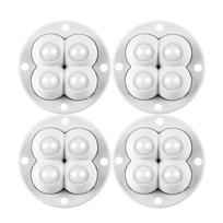 Self Adhesive 4pcs Mini Caster Wheels 360 Degree Free Rotation Rolling Caster Pulleys Accessories for Bins Storage Box Furniture