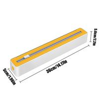 Food Film Dispenser suction up Plastic Wrap Dispenser with Cutter Storage Box Aluminum Foil Stretch Film Cutter Storage Holder geltona