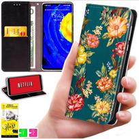Etui Typu Portfel Do Motorola Moto G06 / G06 Power - Pokrowiec Bluemoon Nadruk + Szkło 9H