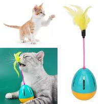 Detachable Plush Tassel Plush Tassel Wand Cat Toy Interactive Kitten Play Toy  Solo Pet Relax Play mėlyna