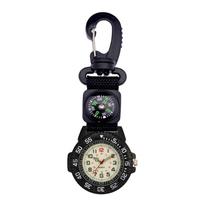 Black Pocket Watch with Compass Carabiner Watch Unisex Climbing Watch  Outdoor Sports