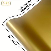 1Roll Matte Gold Vinyl Roll Permanent Sticker Film Waterproof Self-Adhesive DIY Car Home Cup Stickers for All Cutting Machines 150x30.5CM
