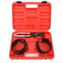 Storage Box Piston Ring Compressor Set Adjustable Sleeves Piston Installer Pliers  Auto Shop raudona