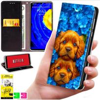 Etui Typu Portfel Do Motorola Moto G06 / G06 Power - Pokrowiec Bluemoon Nadruk + Szkło 9H