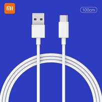 Xiaomi USB-C duomenų kabelis 100 cm Type-C Mi įkrovimo laidas skirtas Xiaomi 10 Redmi Huawei Mate Samsung balta