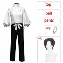 Jujutsu Kaisen Cosplays Anime Okkotsu Yuta Cosplay Costume Uniform Wig Ring Suit Halloween Carnival Adult Women' Men M-(Costume+Wig) black