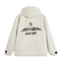 Li Ning Basketball Series Bad Five Letter Zipper Hooded Comfortable Breathable Loose Sports Windbreaker Men outerwear Rock-White Gray AFDUA75-2 M