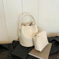 Retro Water Bucket Bag Women's Crossbody Bag Fashion Female Monochrome Hand Shoulder Bag