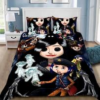 Bedding Set Duvet Cover Pillowcase Horror Film C-Coralines Boy Girl Bedroom Decoration Children Gift Single Double Large Size 70x133cm 3pcs