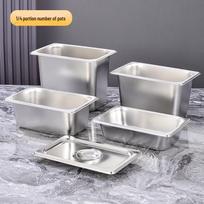Stainless Steel Rectangular Gastronorm Food Pan with Lid