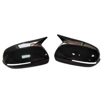 For KIA K3 Forte Cerato Ceed 1 2009-2013 ABS Car Rearview Side Mirror Cover Wing Cap Exterior Door Housing Trim Adhesive Sticker Type A Gloss Black