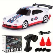 1/43 mastelio 4WD mini RC driftas automobilis RTR su pilnai proporcingu vairavimu ir droseliu 2,4 GHz nuotolinio valdymo automobilio žaislai juokingos dovanos šaunūs žaislai vaikams balta
