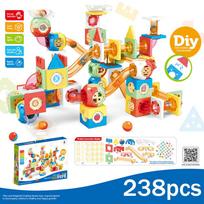 238pcs / 267pcs Gravity Marble Run Toy Building Blocks Including 16 Balls STEM Learning Construction Collection Imaginative DO-IT-YOURSELF Track Race