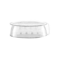 Clear Plastic Food Cover with Handle Universal Dome Lid for Pots Pans Dishes Dustproof Stackable Multi-Purpose Kitchen Accessory for Home Buffet 1pc gryna