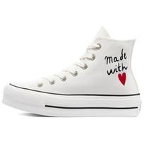 (WMNS) Converse Chuck Taylor All Star Lift High 'Valentine's Day - Vintage White' Women's 571119C EU 35