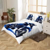 Mountain Bike Bedding Set Kids Boys Teens Extreme Sport Theme Duvet Cover 3D Dirt Bike Comforter Cover Room Decor 2Pcs Bedding Baby 70x133 cm