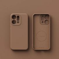 For OPPO Find X9 Pro Cases For Magsafe Wireless Charging Liquid Silicone Case For Find X9 Ultra Soft Skin Smooth Cover Bumper OPPO Find X9 chaki