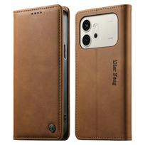 Honor 600 Pro Honor600 Odinis atverčiamas dėklas Retro piniginė Telefono odelė Huawei Honor 600 Pro dėklui RFID 360 apsauga Capa Hono 600Pro HONOR 600 ruda