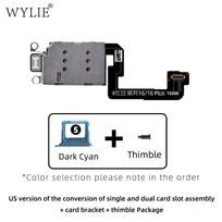 WYLIE For iPhone 16 Plus ESIM Convert To SIM Dual US Version Of The Conversion Of Single And Dual Card Slot Assembly Repair Tool žalsvai mėlyna