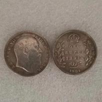 1901/1902/1903/1905/1906/1907 Edward VII Atminimo Kolekciniai Suvenyrai Sidabrinės Monetos 1901 gray