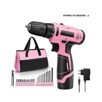 Pink Power Pink Drill Set for Women 20v Cordless Drill Driver Tool Kit for Women Li-ion Electric Drill, Power Drill Set with Tool Bag, Battery, Charge