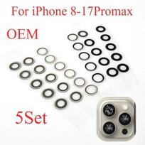 5set OEM Back Camera Glass Lens With Sticker Tape For iPhone 7 8 Plus X XS Max XR 11 13 Pro 14 Plus 12 mini 15 16 Phone Repair For iPhone 8