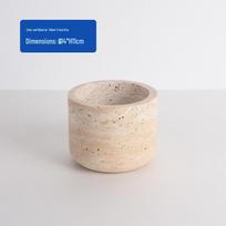 Natural Yellow Cave Stone Vase - Light Luxury Wabi-sabi Style Home Decor for Hotel Model Rooms