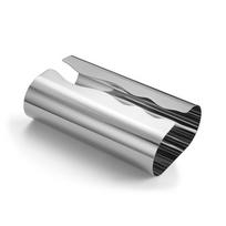 Curved Stainless Steel Tissue Box - Nordic Style Luxury Decor for Living Room sidabras