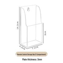 Wall-Mounted Acrylic Remote & Phone Charging Storage Box