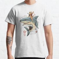0530 Catana Shark Gift for Shark Lover Short Sleeve t shirt Vintage Graphic Tee 100 cotton printed clothes All size Tops S