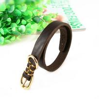Soft Real Leather Puppy Collar Genuine Leather Dog Collar for Small Dogs and Cats Adjustable Pet Collar for Doggy Terrier Yorkie S ruda