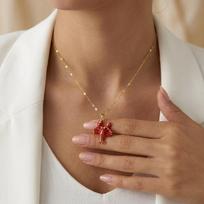 Stainless Steel New Trendy Red Lobster Pendant Earrings for Women Ocean Style Animal Crab Fish Choker Summer Beach Party Jewelry