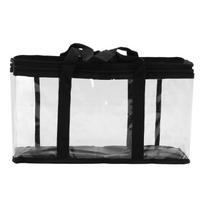 PVC Tool Storage Bag With Zipper Transparent Dustproof Large Capacity Maintenance Organizer 38x15x21 Cm juoda