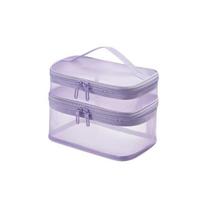 High Quality Transparent Mesh Travel Cosmetic Bag Large Capacity Storage Makeup Organizer Bag 2/3 layer Makeup Case Gym Swimming