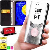 Etui Typu Portfel Do Motorola Edge 70 - Pokrowiec Bluemoon Nadruk + Szkło 9H