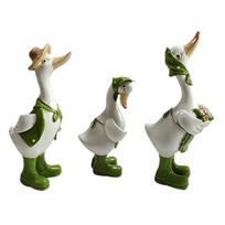 Garden Porch Goose Farm Fence Porch Goose Statues Funny Duck Decor Resin Decor oranžinė