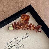 Acetic Acid Animals Hair Clip Large Acetate Shark Clip Sweet Fish Bone Shaped Hair Claw  Female Style 2