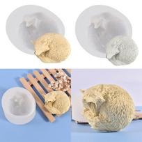 Feb.Candle Mold, DIY Animal Silicone Mold, 3D Wolf Silicone Mold balta