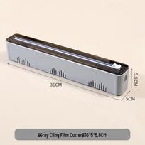 Magnetic Adjustable No-Tear Cling Film & Foil Cutter for Kitchen pilka spalva
