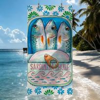 Cuadros decorations S-Sardines Nordic Towel Quick Drying Beach Towels Are Suitable For Swimming Pools Camping Yoga And The Gym STJ40x70CM