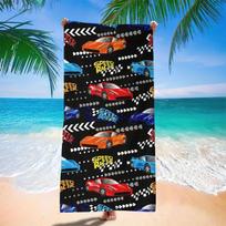 Halloween Mummy Shark Beach Towel Pumpkin Print Quick Dry Towel for Summer 50x100cm