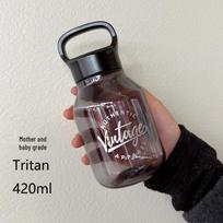 Portable Tritan Plastic Cup - Stylish for Men & Women, Ideal for Summer & Students, Small & Convenient 420ml vyšnių žiedų rožinė spalva